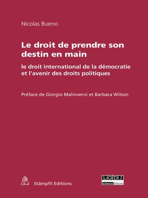 cover image of Le droit de prendre son destin en main